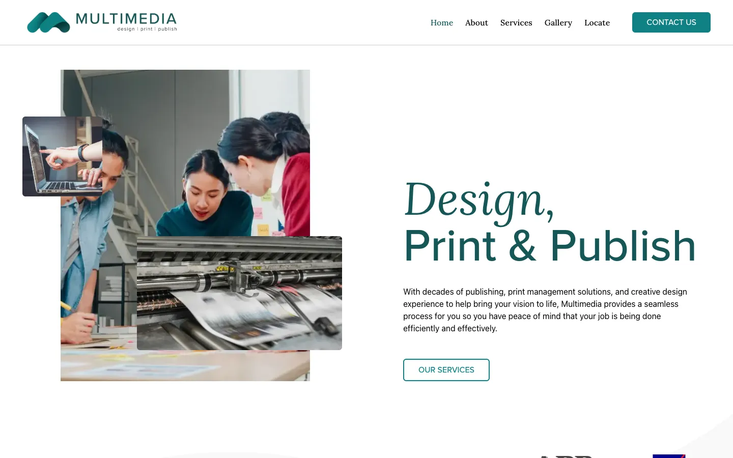 Multimedia Communications website, designed by Yunolabs